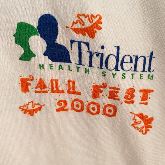 Vintage Fall Fest 2000 Shirt Mens Large White Long Sleeve USA 00s single stitch - Picture 3 of 7